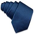 Solid Blue Twill Silk Narrow Tie