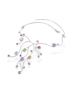 Forzieri Sterling Silver Multi-Gemstones Necklace