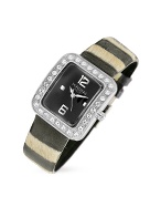 Vanilla - Swarovski Crystal and Black Hair-Calf Dress Watch