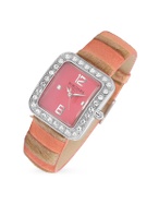 Vanilla - Swarovski Crystal and Pink Hair-Calf Dress Watch