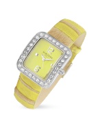 Vanilla - Swarovski Crystal and Yellow Hair-Calf Fashion Watch