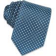 Forzieri White Polkadots on Dutch Blue Childrenand#39;s Silk Tie