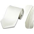 Forzieri White Solid Silk Tie