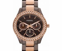 Fossil Ladies Stella Gold Brown Watch