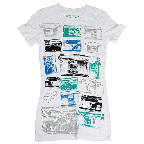 Ladies Fox Racing Boom Box Tee 008 White