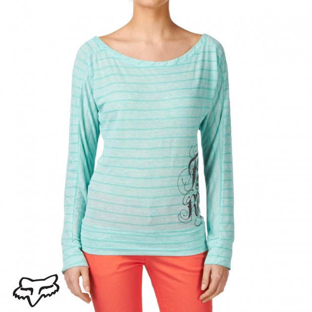 Womens Fox Slam Long Sleeve T-Shirt - Sea Foam