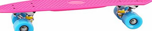 FoxHunter 22`` Retro Cruiser Complete Plastic Deck Skateboard ABEC 7 Skater Skating Pink New