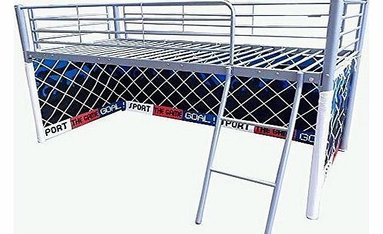 FoxHunter Childrens Metal Mid Sleeper Cabin Bunk Bed Kids Tent Single 3FT Boy No Mattress New