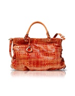 Francesco Biasia 24H Du Mans - Woven Leather Satchel Bag