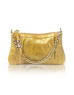 Betty - Calf Leather Zip Clutch w/Chain Strap