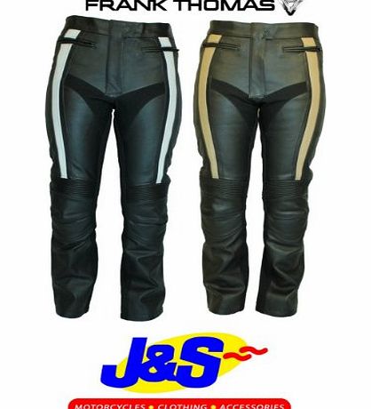 Frank Thomas  FTL323 ELEGANCE LADIES LEATHER MOTORCYCLE JEAN MOTORBIKE TROUSER WOMENS PANT J