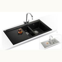 Franke MTG651100DPGRLHD Mythos One and a Half Sink with Left Hand Drainer and Mythos MTG Tap