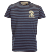 Franklin and Marshall Indigo Stripe T-Shirt