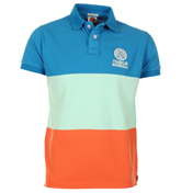 Franklin and Marshall River Blue Pique Polo Shirt