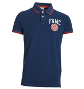 Franklin and Marshall Royal Blue Pique Polo Shirt