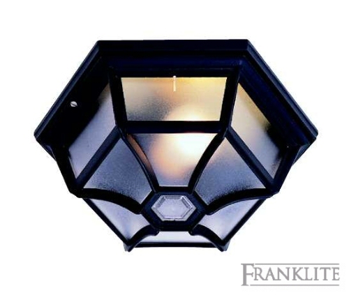 Franklite Boulevard Italian matt black cast aluminium exterior flush fitting