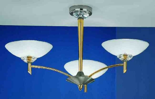 Fizz chrome and nickel ceiling light