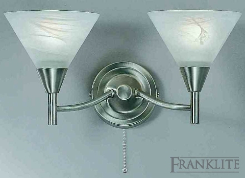 Harmony brushed nickel wall light