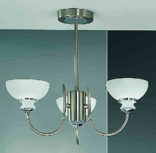 Franklite Jupiter satin nickel ceiling light