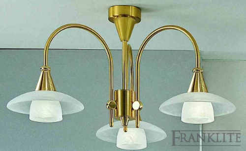 Snowdrop satin brass ceiling light