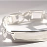 Fred Bennett Diamond Set Silver ID Bracelet