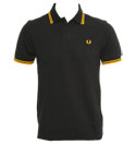 Black Pique Cotton Polo Shirt