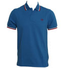 Blue Pique Polo Shirt