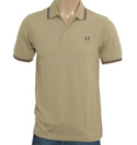 Dark Beige Pique Polo Shirt