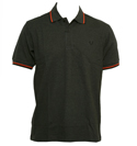 Dark Grey Pique Cotton Polo Shirt