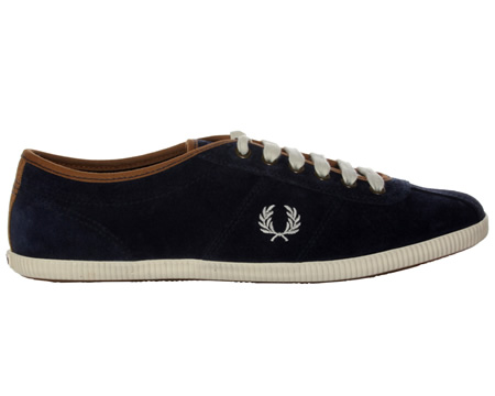 Fred Perry Hayes Unlined Blue Suede Trainers