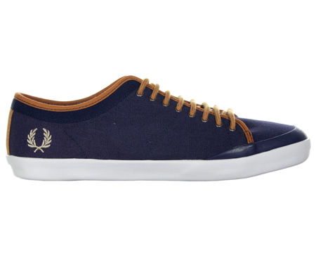 Hellier Carbon Blue Canvas Trainers