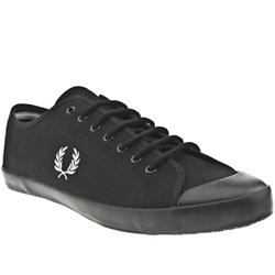 Male Duke Canvas Fabric Upper Fashion Trainers in Black, White