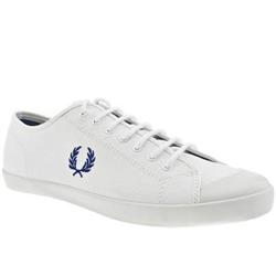 Male Duke Canvas Fabric Upper Fashion Trainers in White