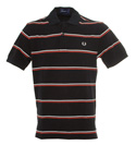 Navy and White Twin Stripe Polo Shirt