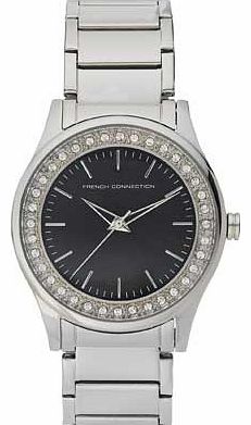 Ladies Black Dial Silver