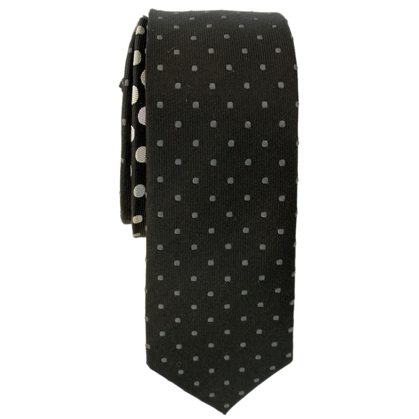 Spotted Silk Skinny Tie by