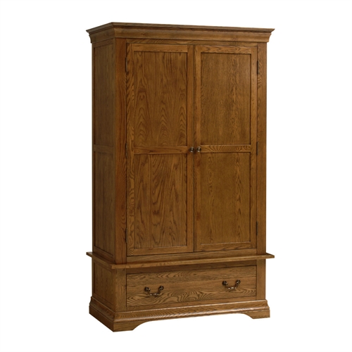 French Dark Oak Gents Wardrobe 294.046