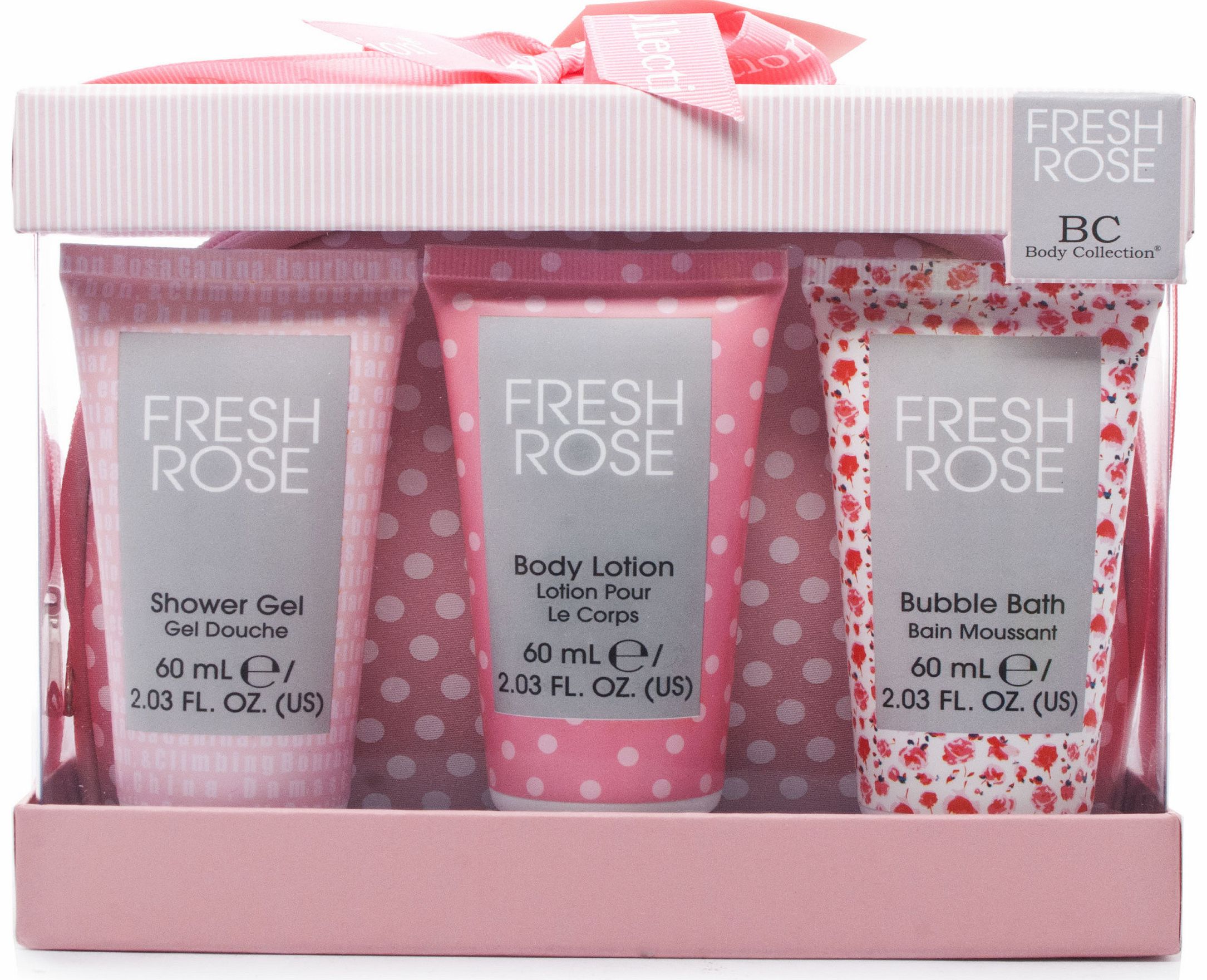 Rose Bath & Body Travel Essentials