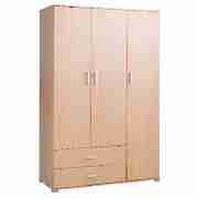 Fresno Triple Wardrobe, Beech