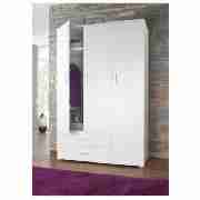 Fresno Triple Wardrobe, White