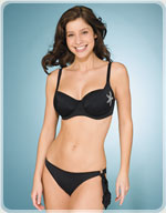 Black Russian balconette bikini