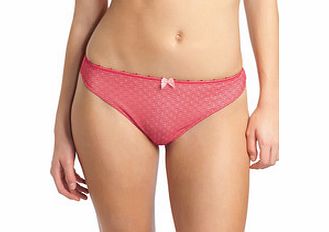 Gem pink cotton blend Brazillian briefs