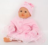 DOLLS FLLECE JACKET , HAT AND MITTENS SET 14-18 INS DOLLS