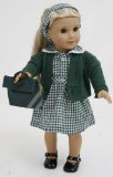 FRILLY LILY SMALL DOLLS SUMMER SCHOOL UNIFORM GREEN 14-18INS DOLLS