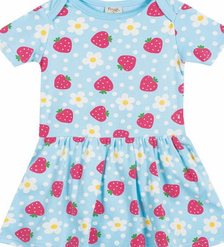 Frugi Girls Frugi Aria Body Dress - Ocean Strawberry