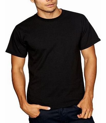 5 Pack Heavy Mens T-Shirt Black/Black/Heather/Heather/White XX-Large