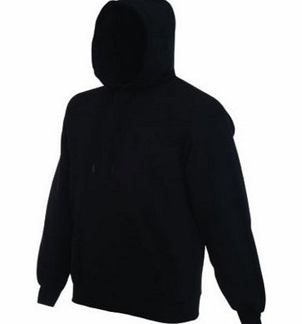  HOODED SWEATSHIRT HOODIE - 18 COLOURS ALL SIZES (Large / 42`` -44``, Black)