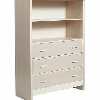 FTG Danish Fanfair Kids 3 Drawer Chest   Shelving Beech/Cream