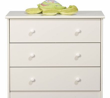 White 3 Drawer Chest