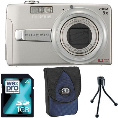 Fuji Finepix J50 Silver Compact Camera with Bag,